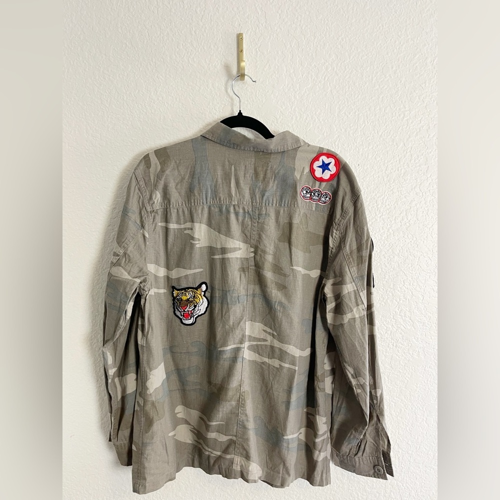 Rails Womens Agnes Patch Button Down Linen Shacke… - image 3